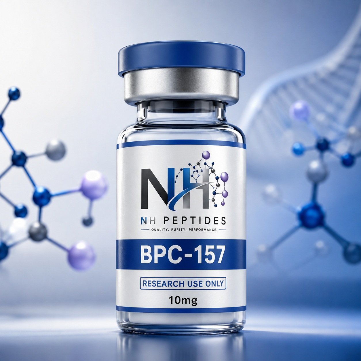 Close up of an NH Peptides vial