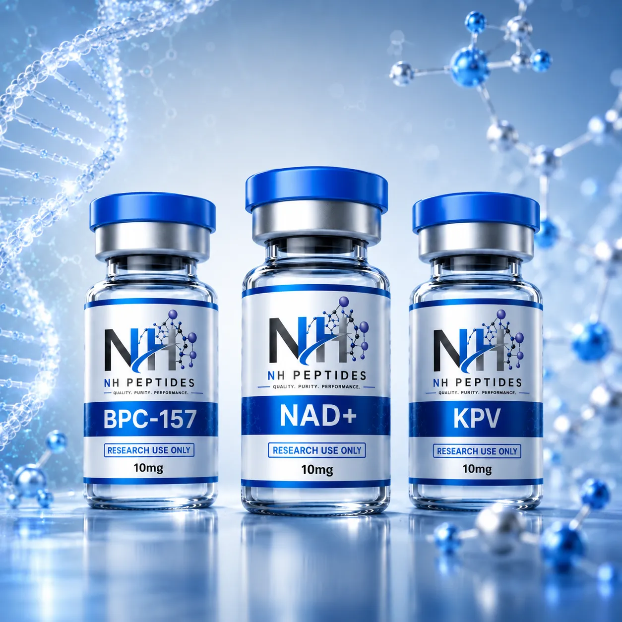 NH Peptides research vials