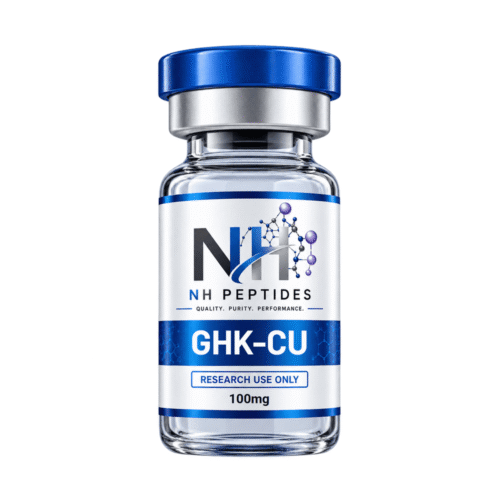 Vial of NH Peptides GHK-Cu 100mg lyophilised powder