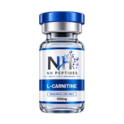 Vial of NH Peptides L-Carnitine 500mg lyophilised powder