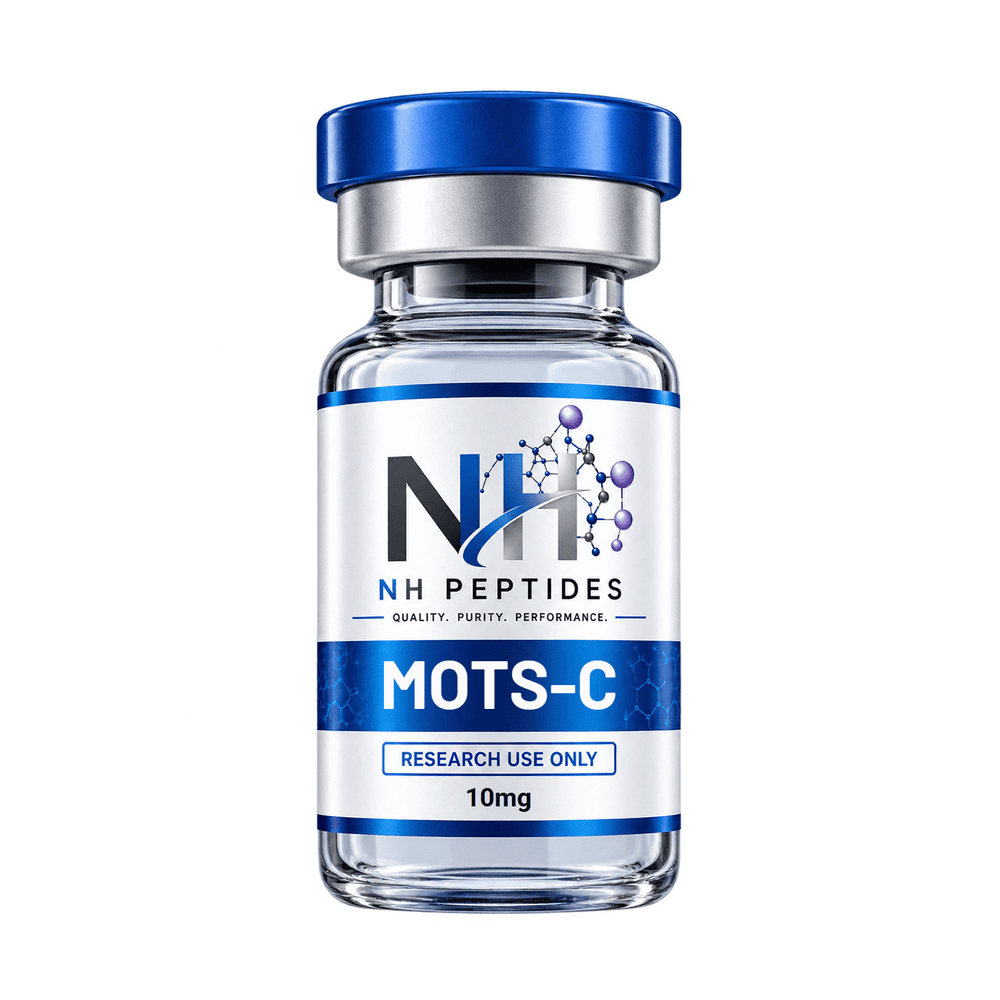 Vial of NH Peptides MOTS-c 10mg lyophilised powder