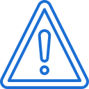 Risk and hazard warning icon
